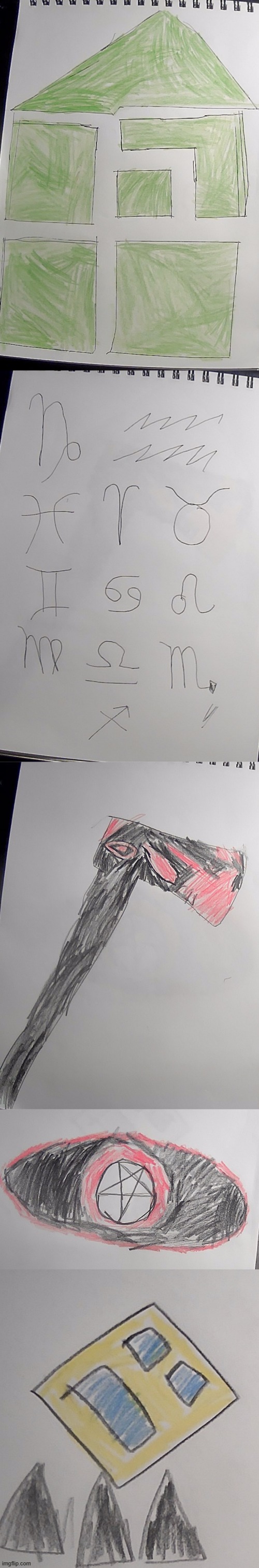 quick notebook sketches I did when bored | made w/ Imgflip meme maker