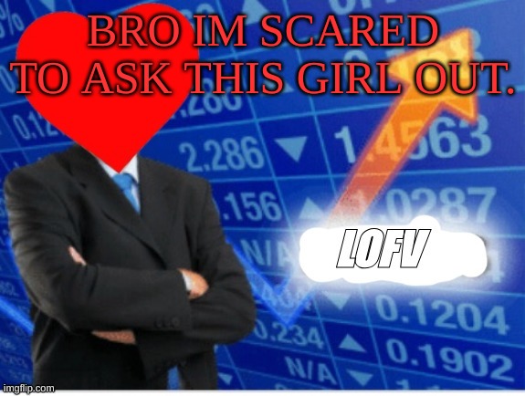 , | BRO IM SCARED TO ASK THIS GIRL OUT. | image tagged in lofv meme,m | made w/ Imgflip meme maker