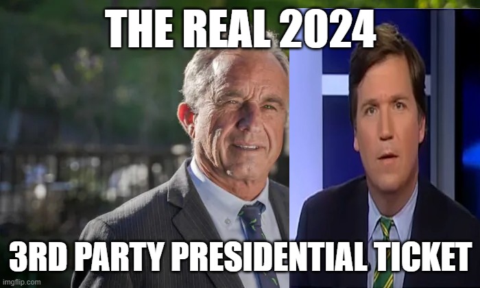 No saying they'd get my vote | THE REAL 2024; 3RD PARTY PRESIDENTIAL TICKET | image tagged in robert f kennedy jr | made w/ Imgflip meme maker