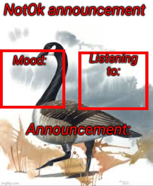 Announcement of NotOk Blank Meme Template