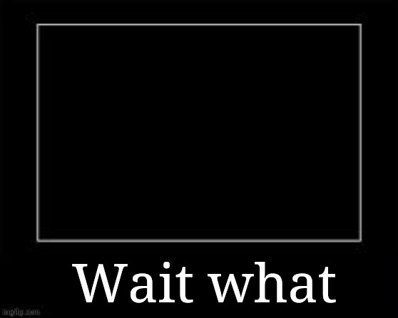 Black box | Wait what | image tagged in black box | made w/ Imgflip meme maker