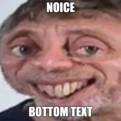 Noice | NOICE BOTTOM TEXT | image tagged in noice | made w/ Imgflip meme maker