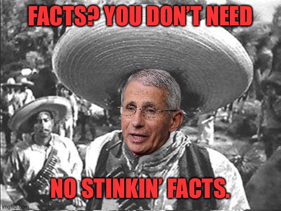 We Don't Need No Stinking | FACTS? YOU DON’T NEED NO STINKIN’ FACTS. | image tagged in we don't need no stinking | made w/ Imgflip meme maker