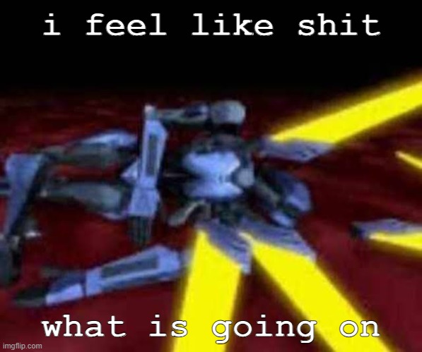 his end was now | i feel like shit; what is going on | image tagged in his end was now | made w/ Imgflip meme maker