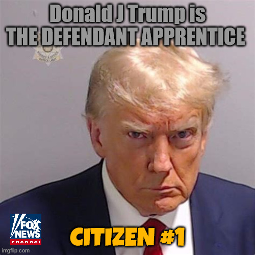 Apprentice | Donald J Trump is
THE DEFENDANT APPRENTICE; CITIZEN #1 | image tagged in trump the apprentice,defendant trump,individual 1,maga movie,cult leader,the biggest loser | made w/ Imgflip meme maker