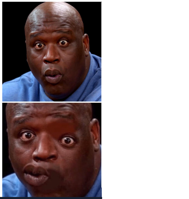 High Quality Shaq two faces Blank Meme Template