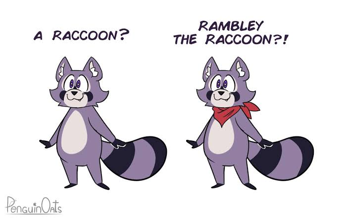 A Raccoon? Rambley the raccoon?! Blank Meme Template