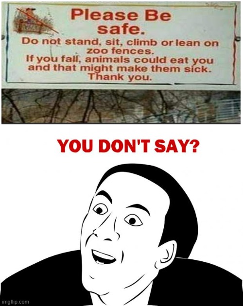 You don't say? | image tagged in memes,you don't say,funny,gifs,stupid signs | made w/ Imgflip meme maker