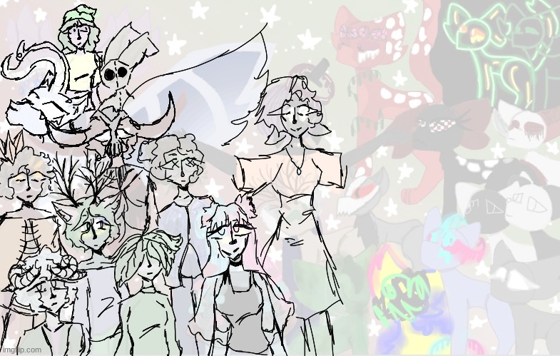 Sneak peak of the redraw of my OC's from two years ago :) | made w/ Imgflip meme maker