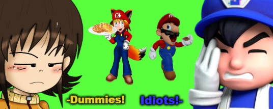 High Quality Two Loving Idiotic Plumbers Ft. SMG4 and Eilley Blank Meme Template