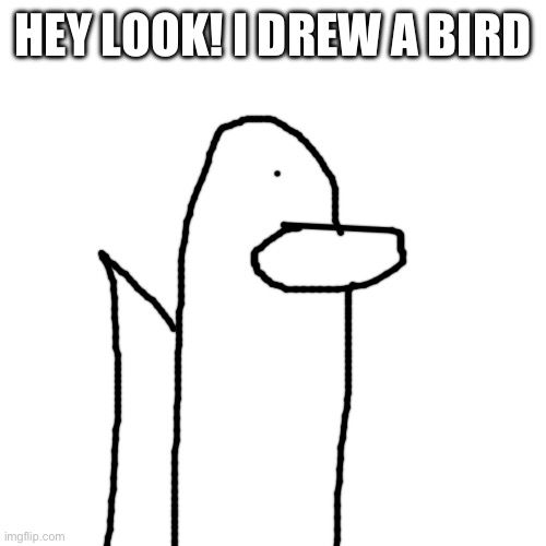 HEY LOOK! I DREW A BIRD | made w/ Imgflip meme maker