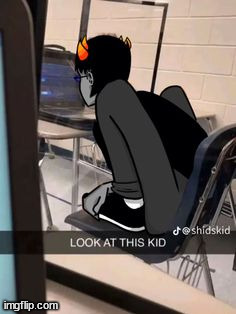 sollux would def sit like this | made w/ Imgflip meme maker
