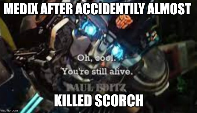 MEDIX AFTER ACCIDENTILY ALMOST; KILLED SCORCH | made w/ Imgflip meme maker