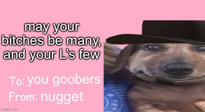 happy valentines day imgflip-ballsfights | may your bitches be many, and your L’s few; you goobers; nugget | image tagged in valentine's day card meme,chucklenuts | made w/ Imgflip meme maker