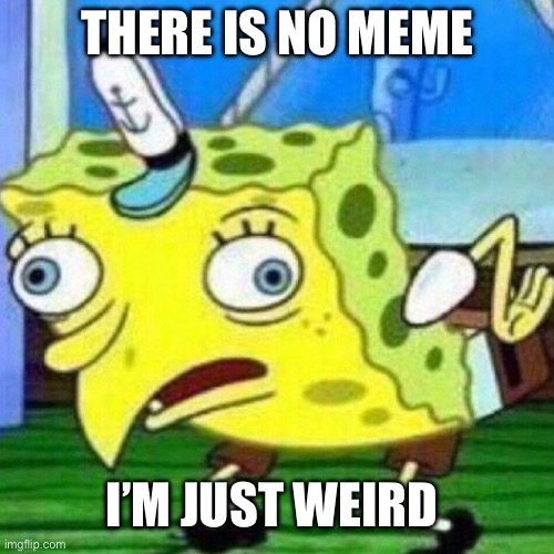 triggerpaul | THERE IS NO MEME; I’M JUST WEIRD | image tagged in triggerpaul | made w/ Imgflip meme maker