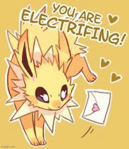 >:D | image tagged in jolteon | made w/ Imgflip meme maker