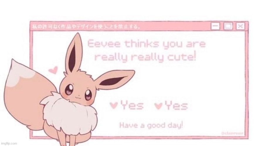 :3 | image tagged in eevee | made w/ Imgflip meme maker