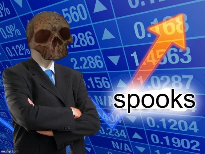 Meme Man Spooks | image tagged in meme man spooks | made w/ Imgflip meme maker
