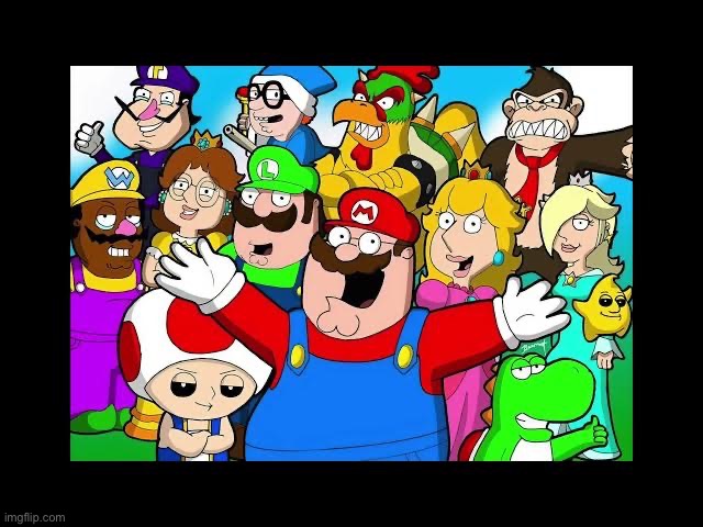 image tagged in family guy,mario | made w/ Imgflip meme maker