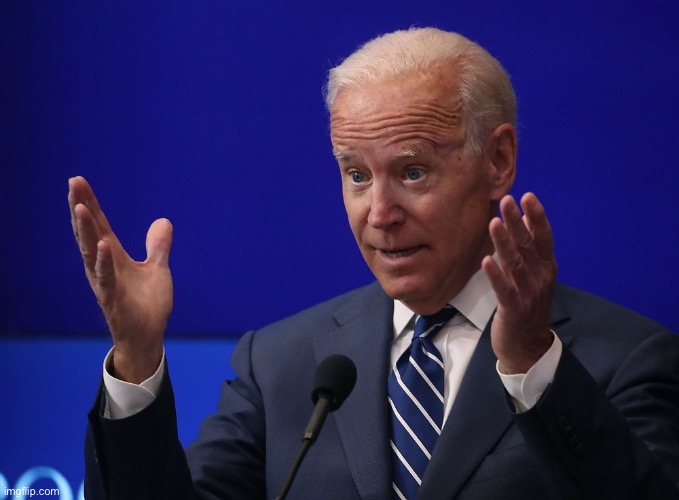 Joe Biden - Hands Up | image tagged in joe biden - hands up | made w/ Imgflip meme maker