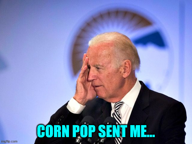 corn pop? | CORN POP SENT ME... | image tagged in corn pop | made w/ Imgflip meme maker