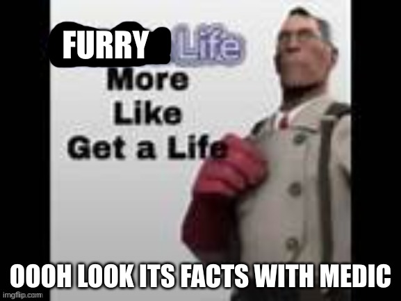 and go touch grass | FURRY; OOOH LOOK ITS FACTS WITH MEDIC | image tagged in grass,get a life | made w/ Imgflip meme maker