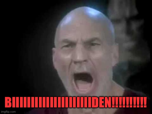Picard Four Lights | BIIIIIIIIIIIIIIIIIIIIIDEN!!!!!!!!!! | image tagged in picard four lights | made w/ Imgflip meme maker