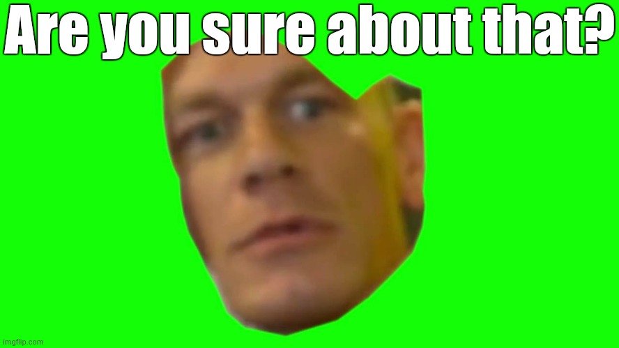 Are you sure about that? (Cena) | Are you sure about that? | image tagged in are you sure about that cena | made w/ Imgflip meme maker