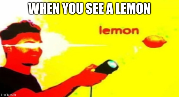 gen z humor | WHEN YOU SEE A LEMON | image tagged in funny | made w/ Imgflip meme maker