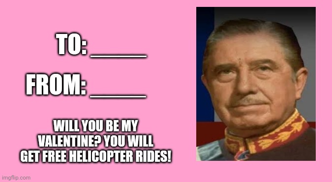 TO: ____; FROM: ____; WILL YOU BE MY VALENTINE? YOU WILL GET FREE HELICOPTER RIDES! | image tagged in memes,wild,punks | made w/ Imgflip meme maker