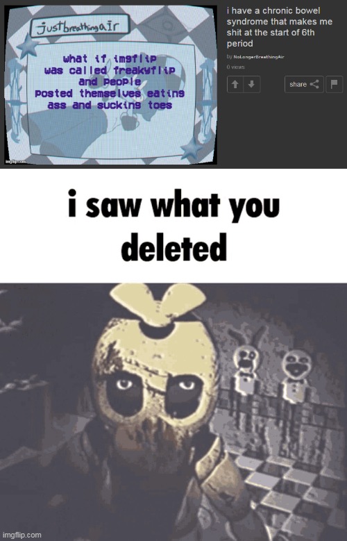 image tagged in i saw what you deleted | made w/ Imgflip meme maker