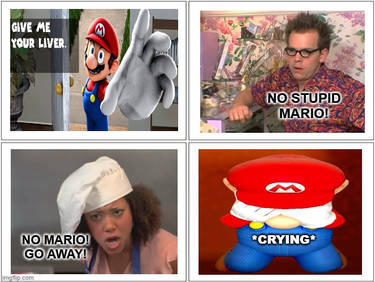 Harry and Bianca From CyberChase Say No To SMG4 Mario Blank Meme Template