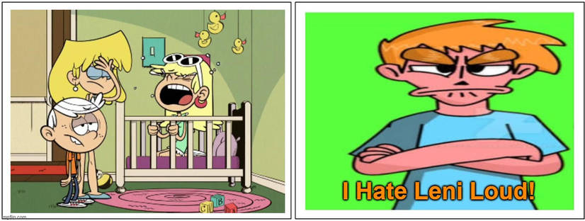 Guy From I Hate EveryThing Hates Leni Loud From Loud House Blank Meme Template