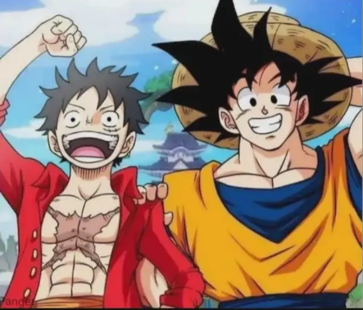 High Quality Luffy and Goku Blank Meme Template