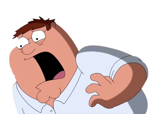 Peter scream say open mouth Blank Meme Template