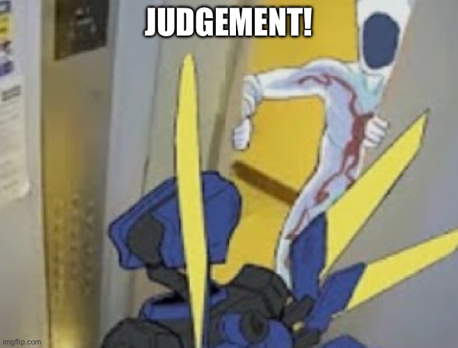 V1 vs Minos Prime | JUDGEMENT! | image tagged in v1 vs minos prime | made w/ Imgflip meme maker
