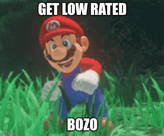 image tagged in get low rated bozo | made w/ Imgflip meme maker