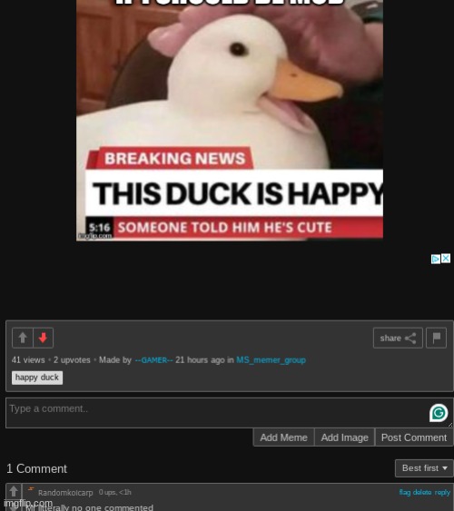 litterally no one commented smh | made w/ Imgflip meme maker