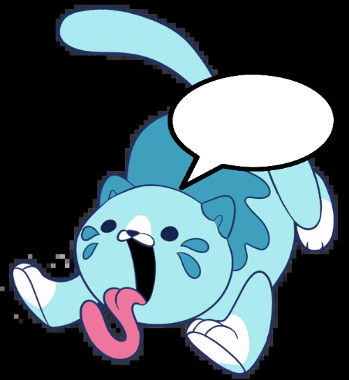 candy cat says Blank Meme Template