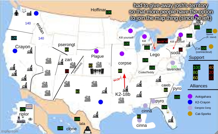 had to give away josh's territory so that more people have the option to join the map thing (since he left) | made w/ Imgflip meme maker