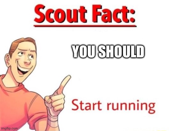 Scout Fact | YOU SHOULD | image tagged in scout fact | made w/ Imgflip meme maker