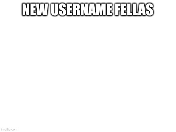 NEW USERNAME FELLAS | made w/ Imgflip meme maker