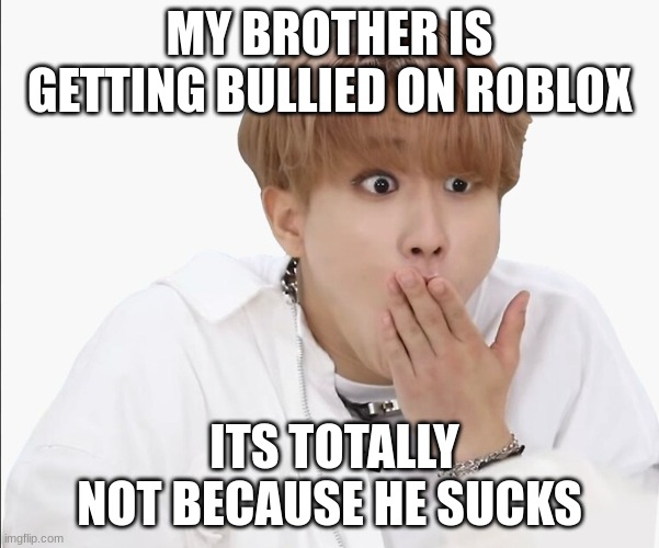 oh wow | MY BROTHER IS GETTING BULLIED ON ROBLOX; ITS TOTALLY NOT BECAUSE HE SUCKS | image tagged in han,imagine | made w/ Imgflip meme maker