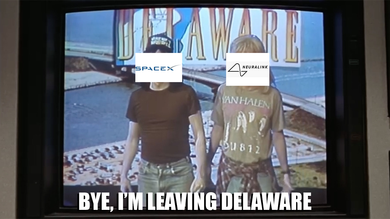 Elon Musk Leave Delaware Blank Meme Template