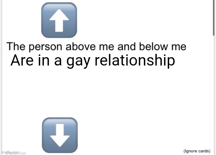 Yuh uh | Are in a gay relationship | image tagged in person above below | made w/ Imgflip meme maker