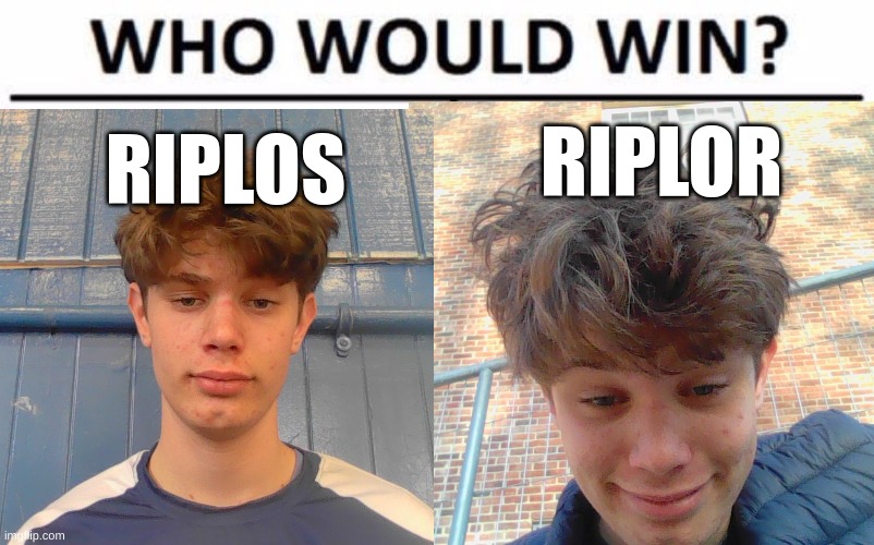 bro im so fucking bored idc if this is kina a fun ass post | RIPLOR; RIPLOS | image tagged in memes,who would win | made w/ Imgflip meme maker