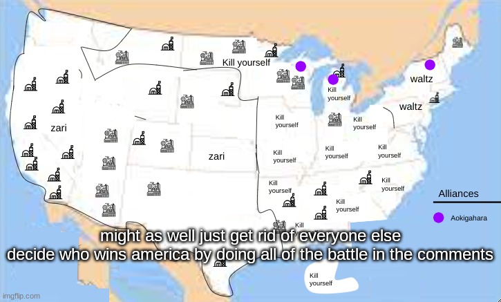 might as well just get rid of everyone else
decide who wins america by doing all of the battle in the comments | made w/ Imgflip meme maker