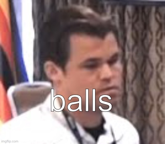 dissatisfied magnus | balls | image tagged in dissatisfied magnus | made w/ Imgflip meme maker