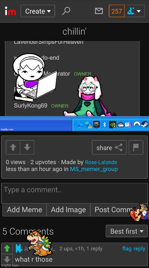 ario and bossr | made w/ Imgflip meme maker