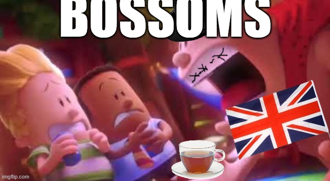 Captain Underpants Scream | BOSSOMS | image tagged in captain underpants scream | made w/ Imgflip meme maker